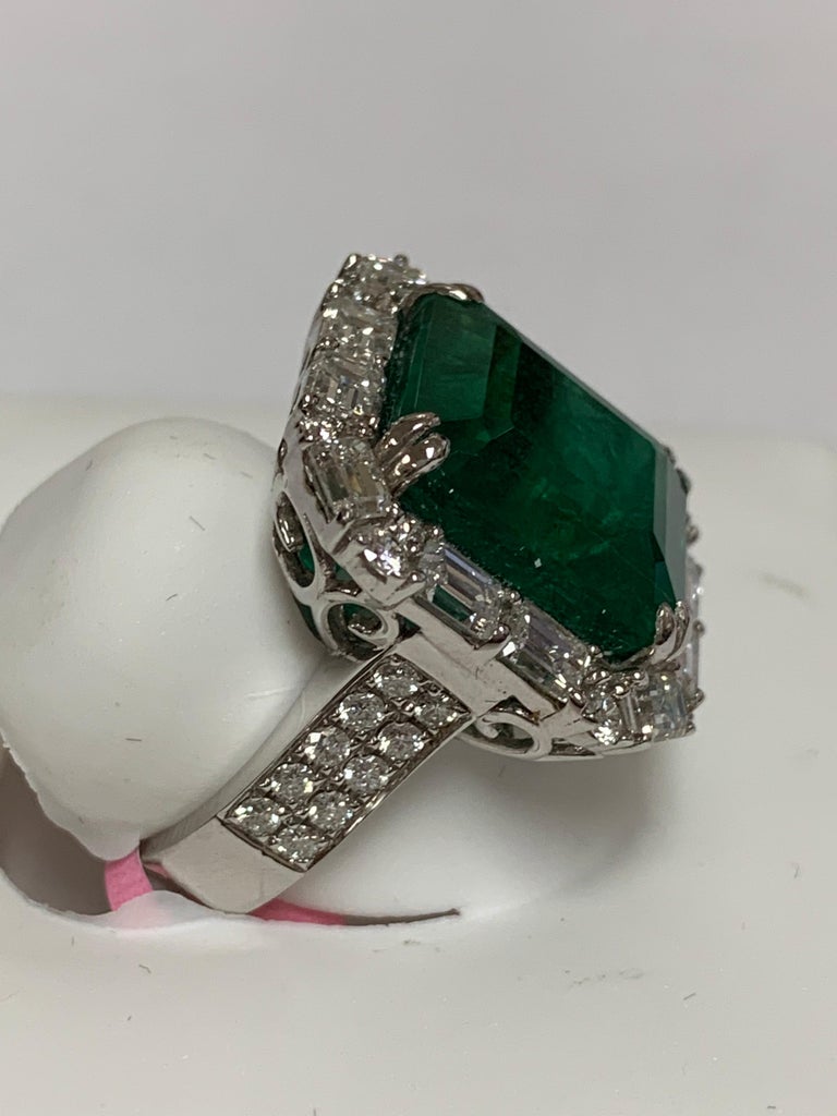 Emerald and Diamond Ring at 1stDibs