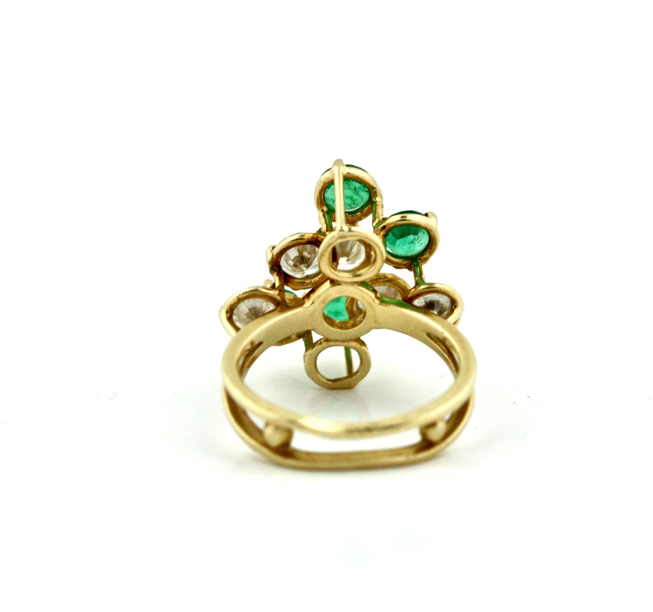 Women's or Men's Emerald and Diamond Ring