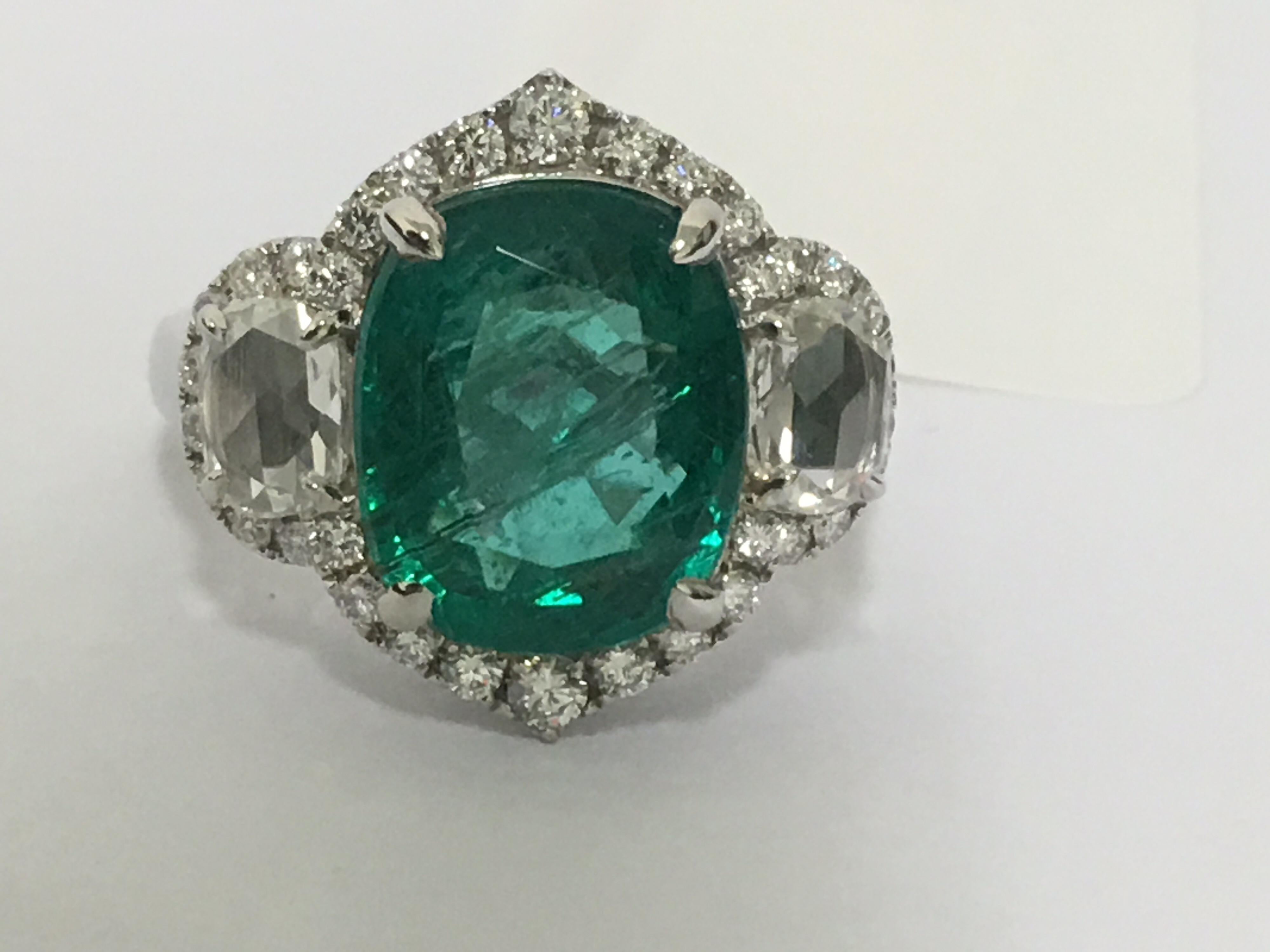 Women's Emerald and Diamond Ring