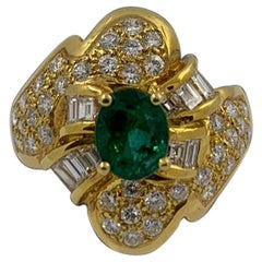 Emerald and Diamond Ring