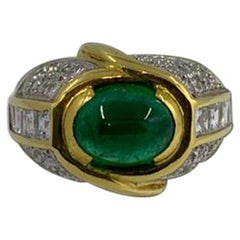 Emerald and Diamond Ring