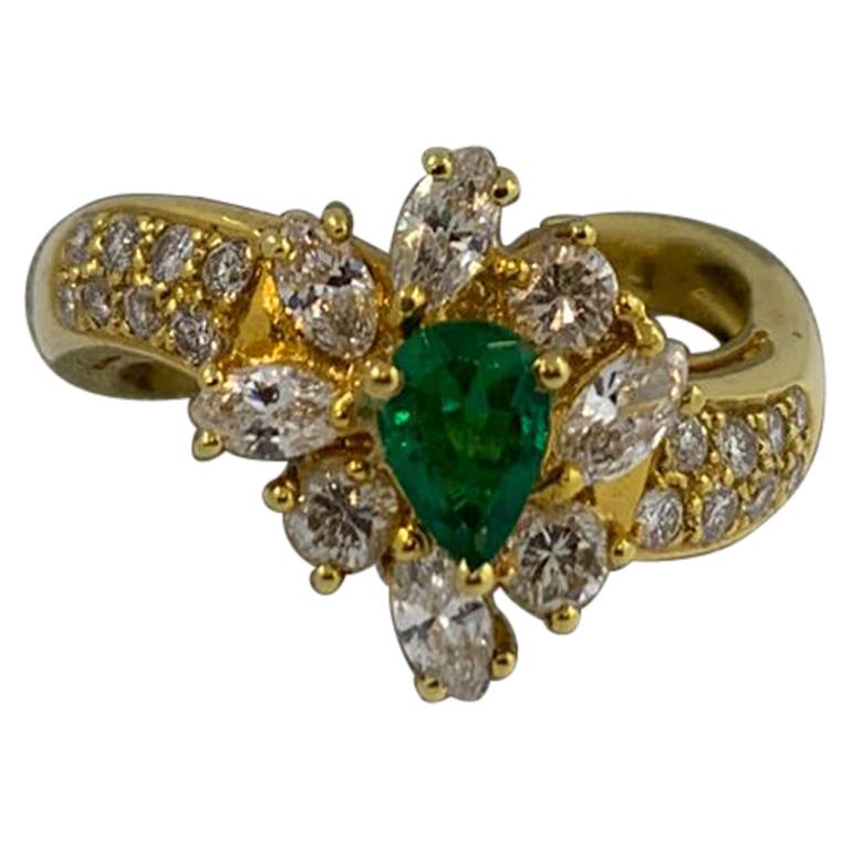 Emerald and Diamond Ring