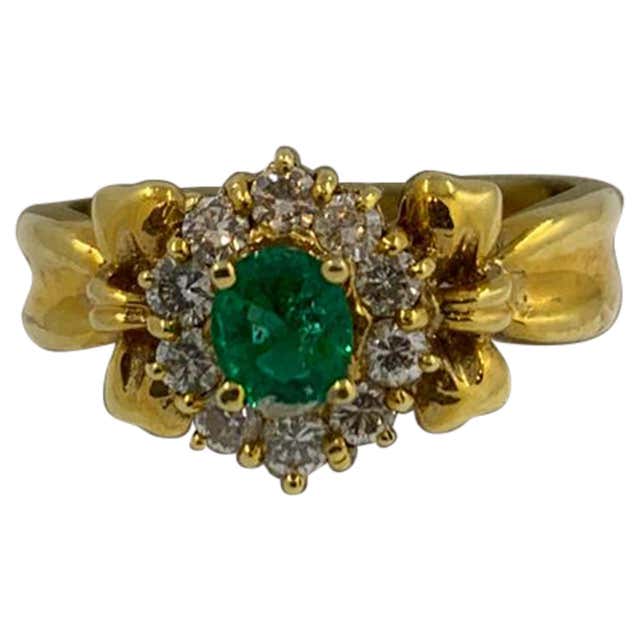 Emerald and Diamond Men's Ring at 1stDibs