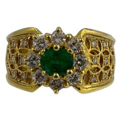 Emerald and Diamond Ring