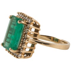 Emerald and Diamond Ring