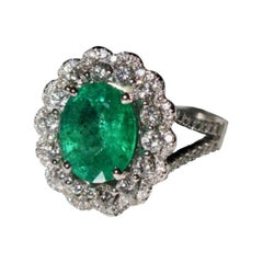 Emerald and Diamond Ring