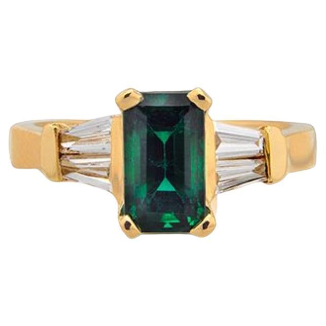 Emerald And Diamond Ring For Sale