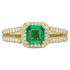 Emerald and Diamond Ring