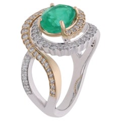 Emerald and Diamond Ring