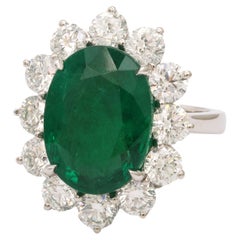 Smaragd- und Diamant-Ring 
