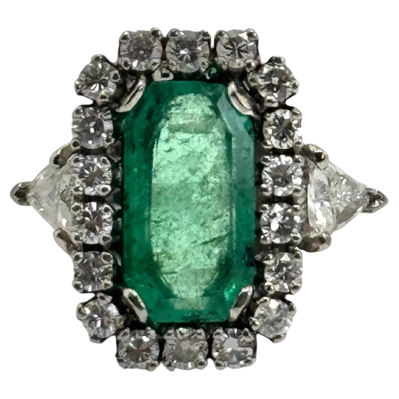 Emerald and Diamond Ring