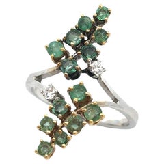 Bague émeraude et diamant