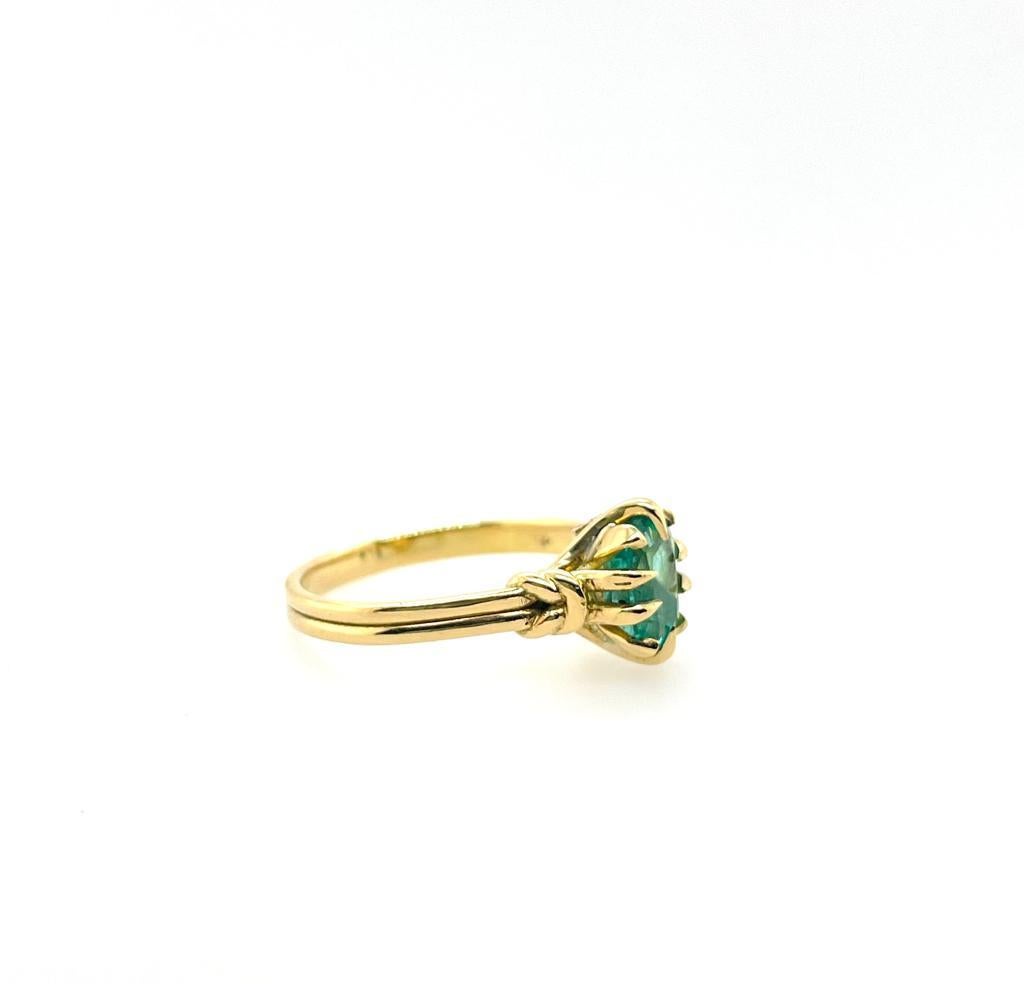 Emerald and Diamond Ring in 18ct Yellow Gold 5