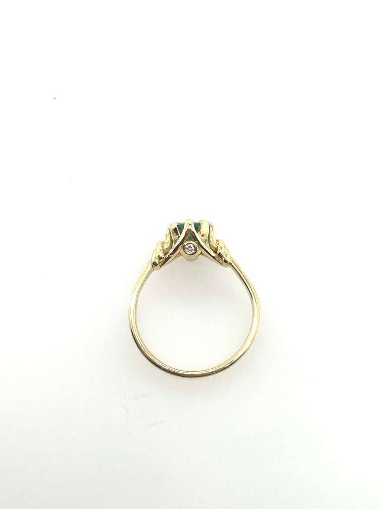 Emerald and Diamond Ring in 18ct Yellow Gold 7