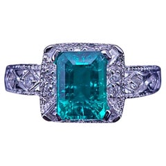 Emerald and Diamond Ring, 1.90ctw Emeralds, 0.90ctw Diamonds, 18K Gold