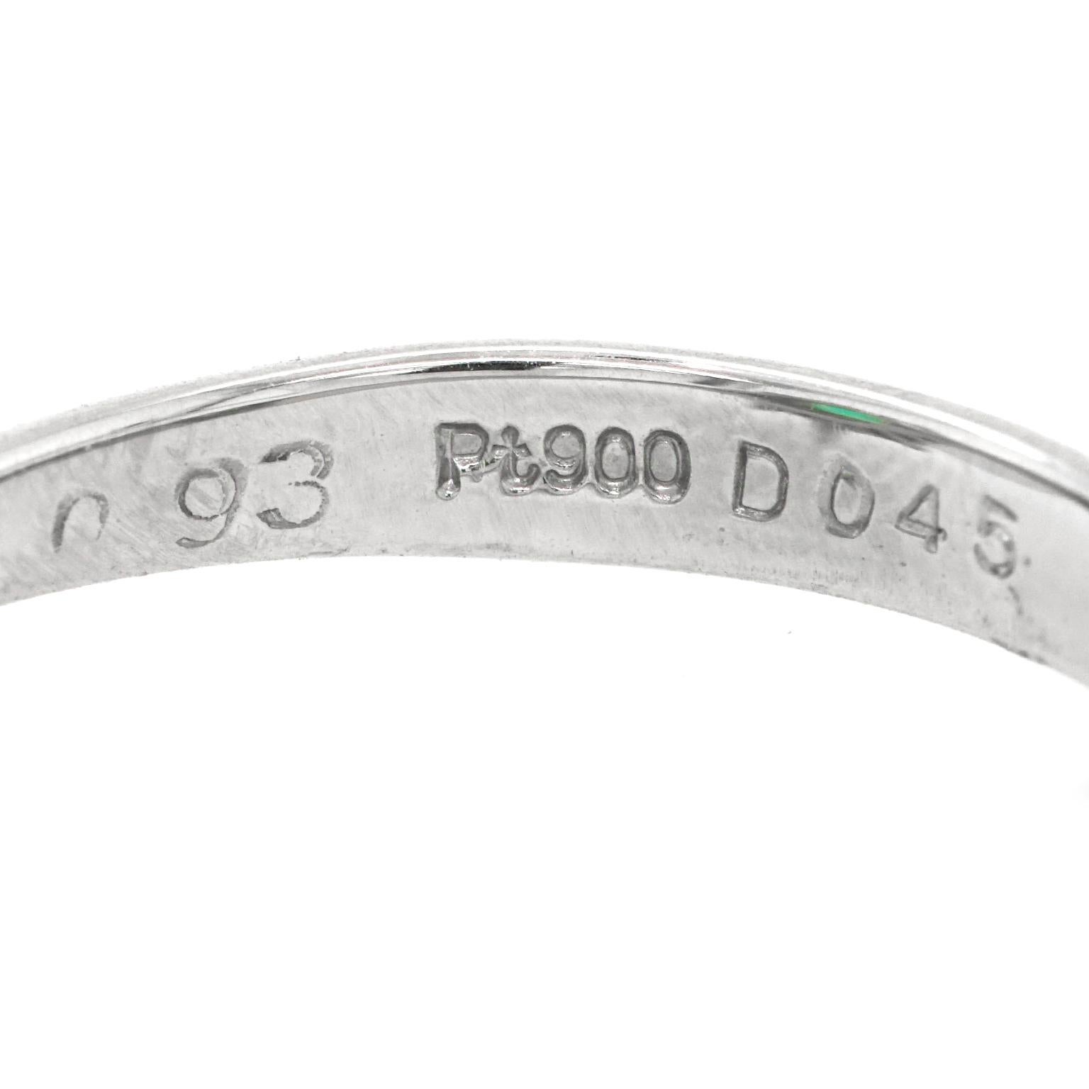 Women's Emerald and Diamond-Set Platinum Ring