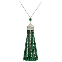 Tassel en émeraude et diamants