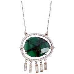 Emerald and Diamond Tassel Necklace