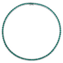 Collier tennis en or massif 13,66 carats