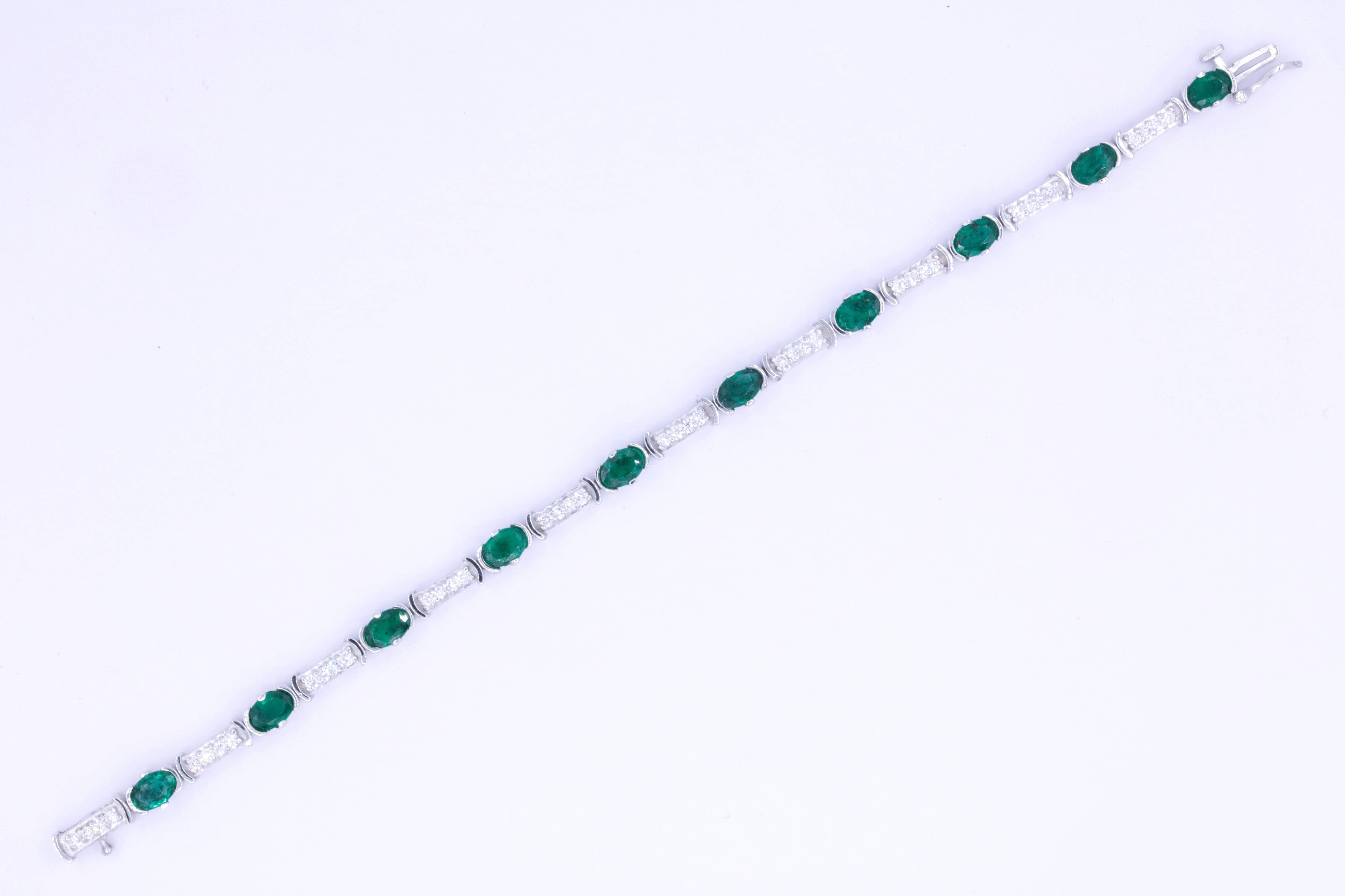 emerald and diamond bracelet sale