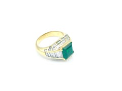 Emerald and Diamond "Trombino" Ring