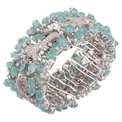 Emerald and Diamond Tutti Frutti Italian Bracelet