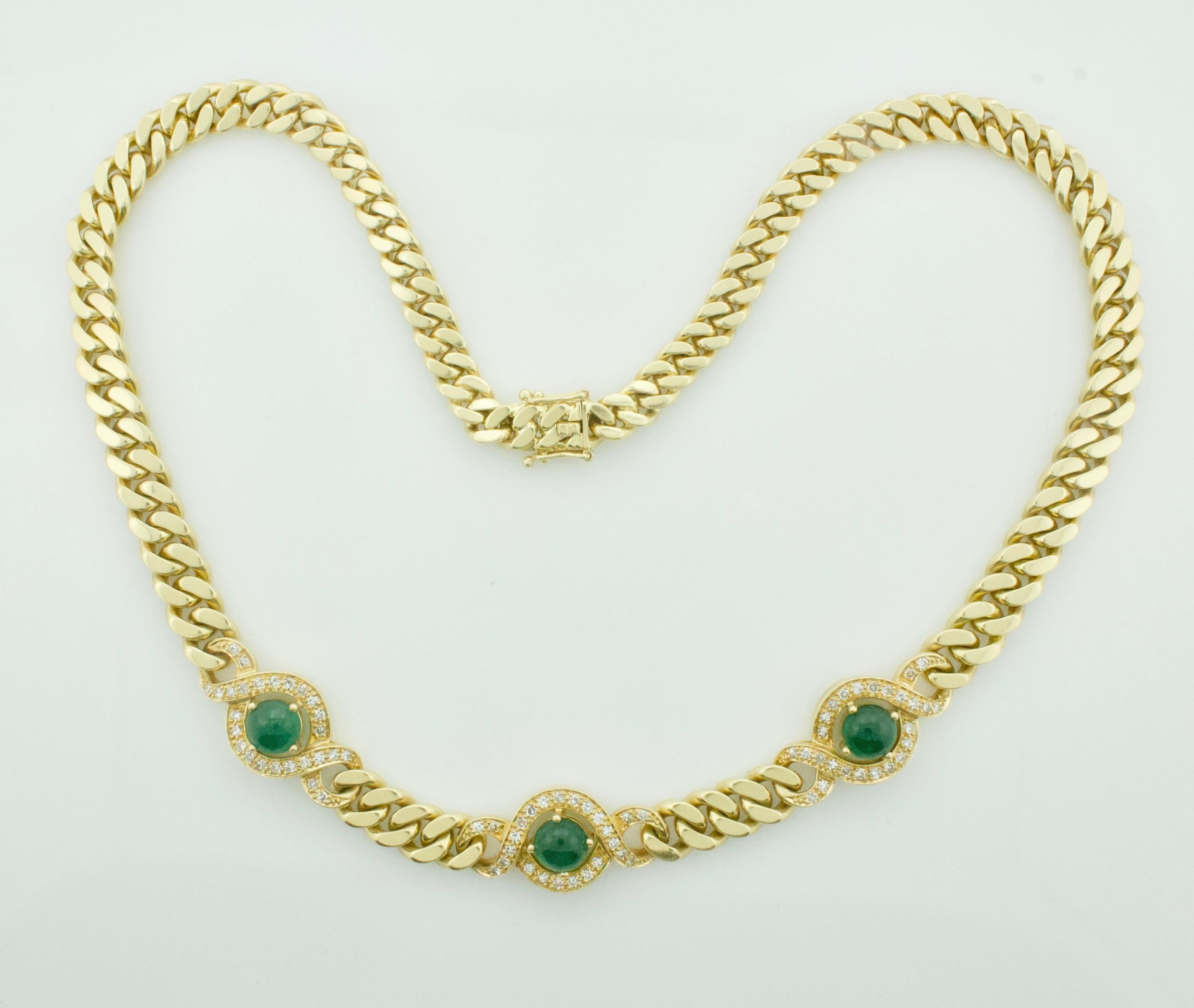 emerald cuban link chain