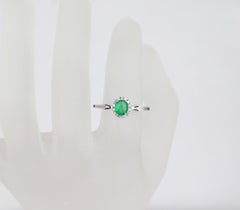 Emerald and Diamonds 14k Gold Ring