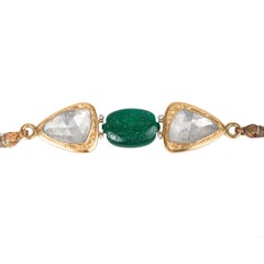 Emerald and Flat Diamond Amulette