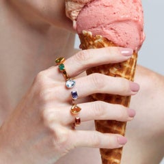 Emerald and Peridot Ring