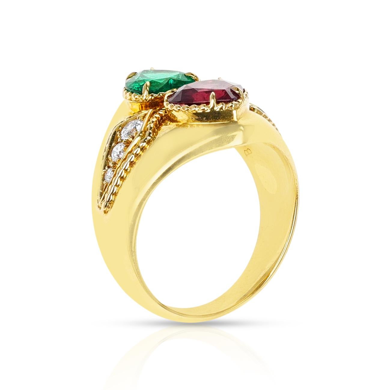 ruby heart ring gold