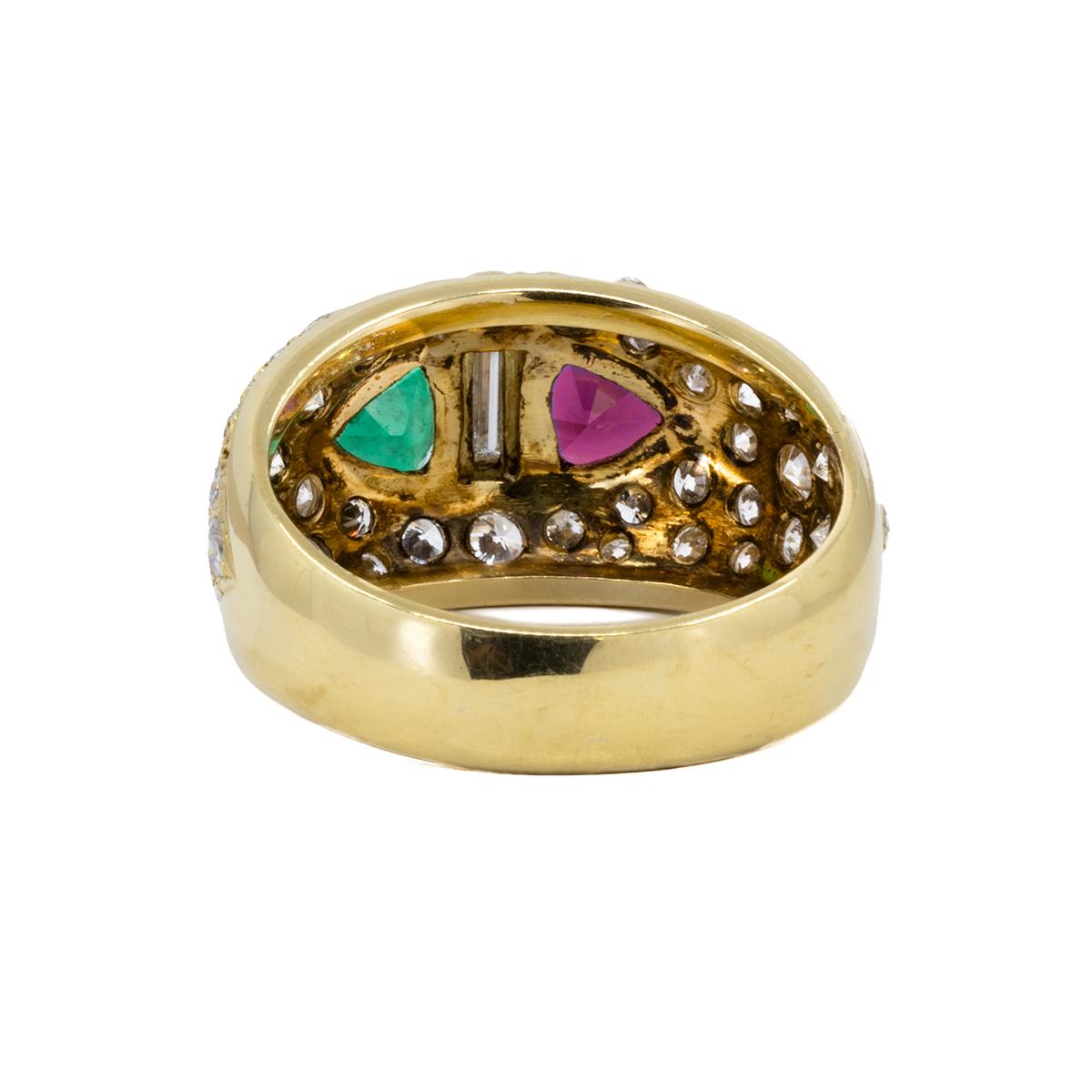 Ring mit Smaragd und Rubin im Zustand „Neu“ im Angebot in Sarasota, FL