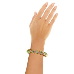 Rosior Emerald and Sapphire Yellow Gold "Spring" Bracelet
