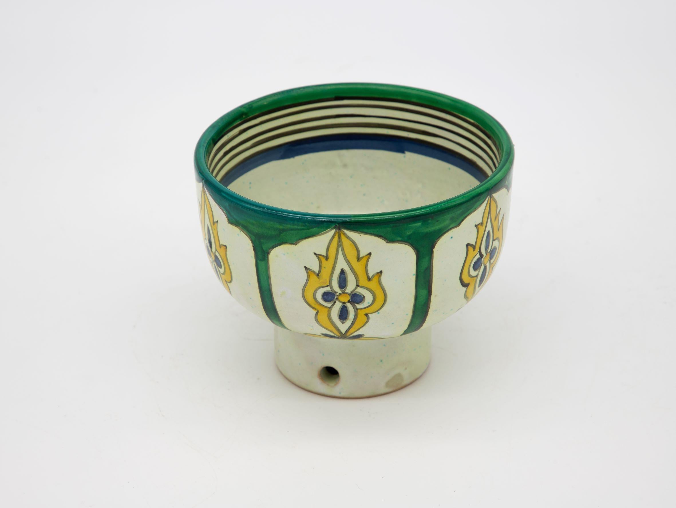Moroccan Emerald and Yellow Bowl