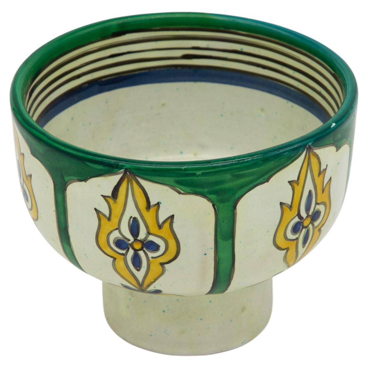 Emerald and Yellow Bowl