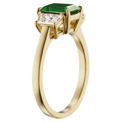 Ring mit Smaragd und gelbem Diamanten