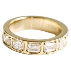 Emerald Band 14K White Gold Pure Sophistication Heirloom