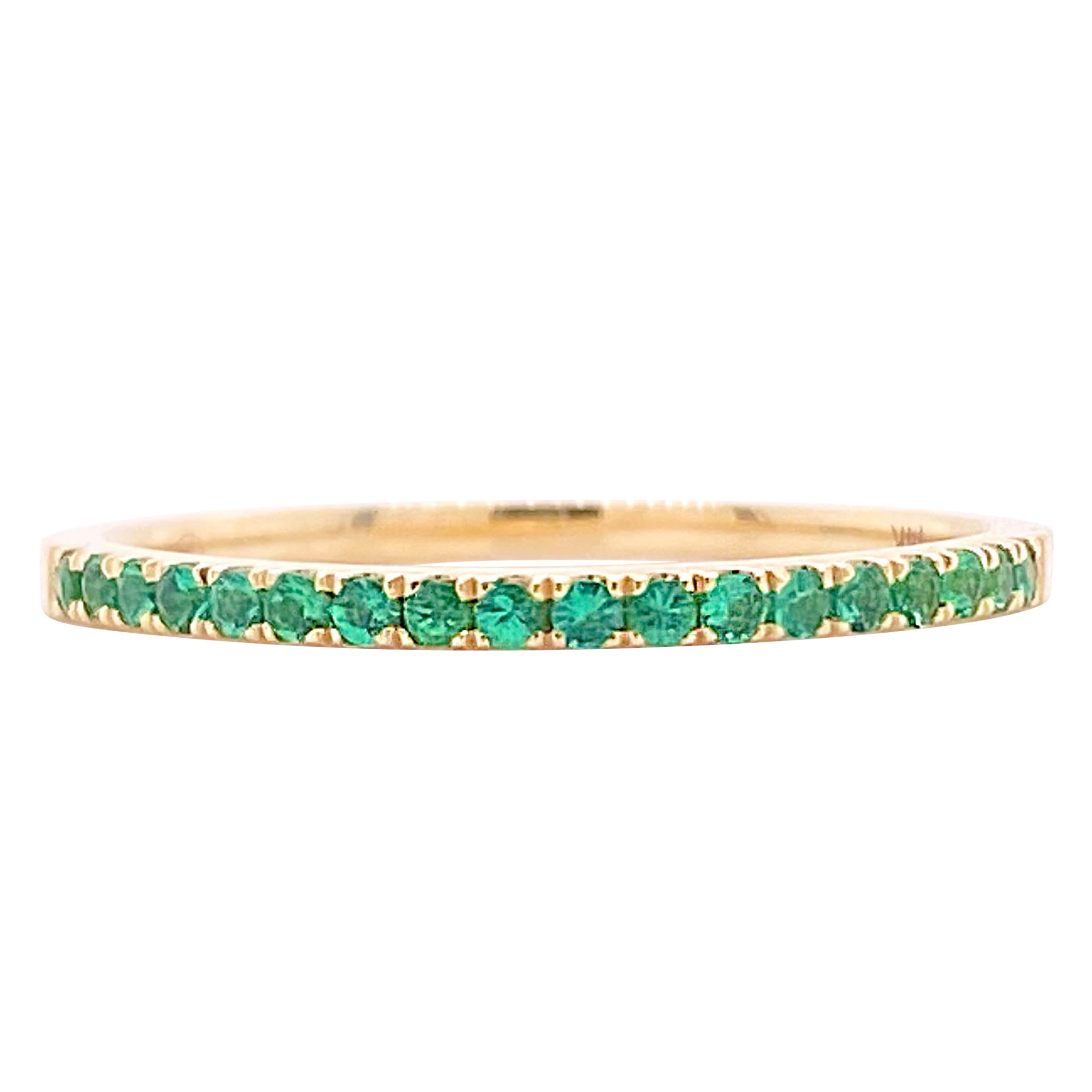 Smaragdband mit verstecktem Diamantring, Gelbgold