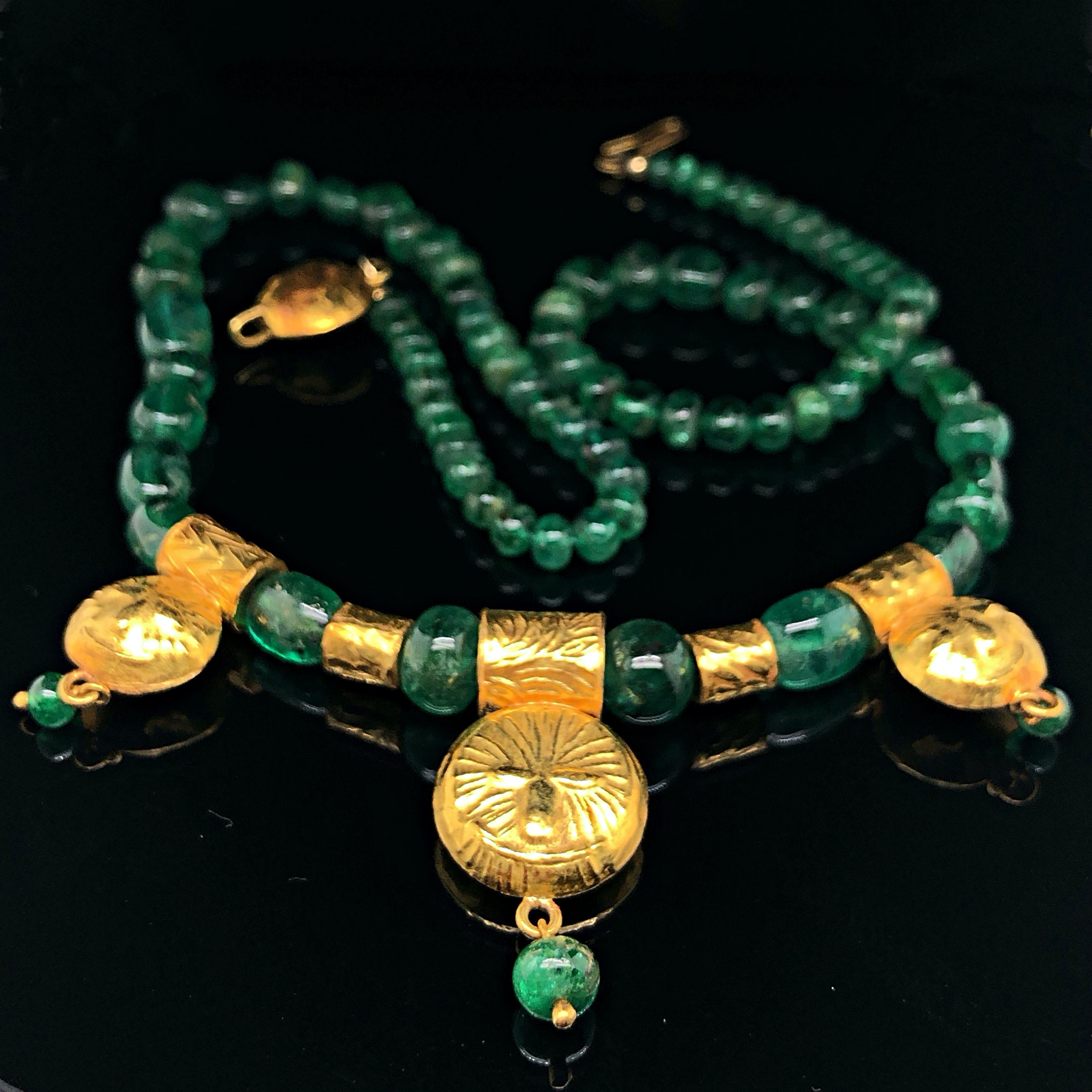 emerald beads jewellery