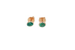 Emerald Bezel Earrings