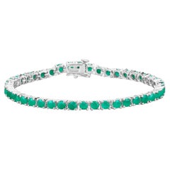 Bracciale con smeraldo 7,46 carati in argento sterling