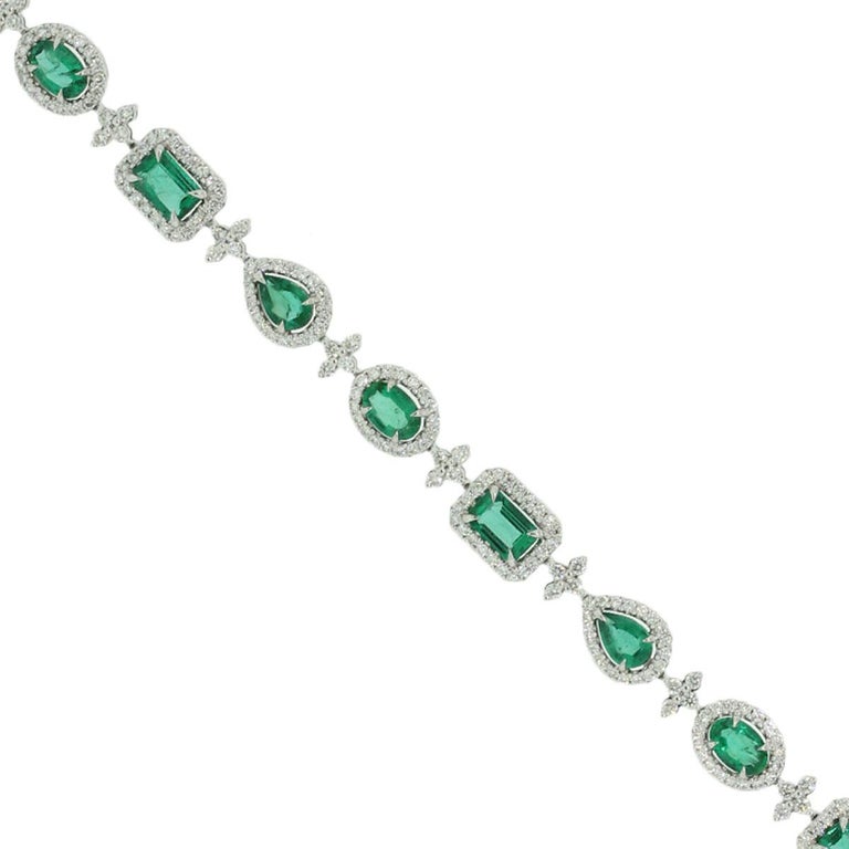 Emerald Bracelet with Diamonds For Sale (Free Shipping) at 1stDibs