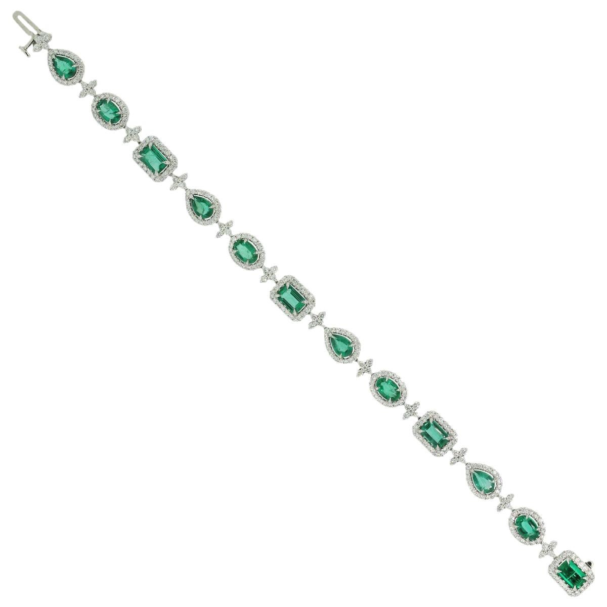 Emerald Bracelet with Diamonds