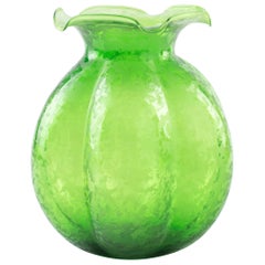 Vintage Emerald Bulb Vase, Northern Europe, 1970