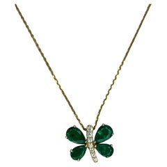 Emerald Butterfly Pendant Necklace