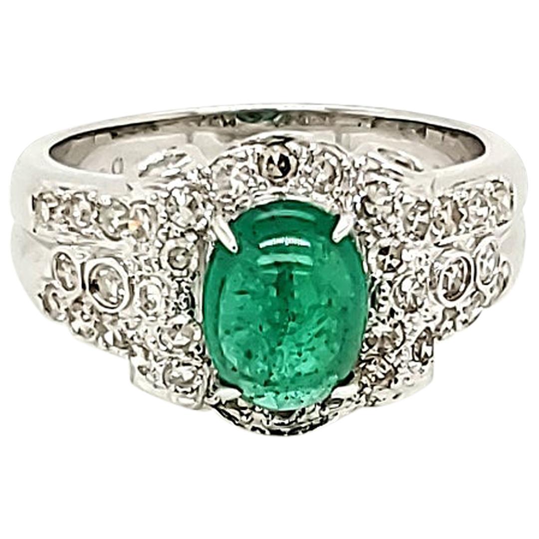 cabochon diamond ring