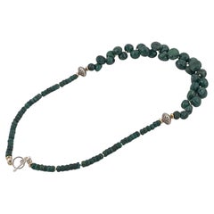 Emerald Candy Kiss Cut Beaded Necklace, 14K Gold Filled & Sterling Silver