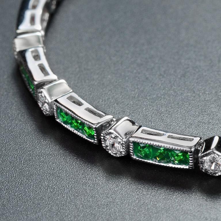 Emerald Clip-On Earrings & Alternate Triple Emerald Bracelet 2