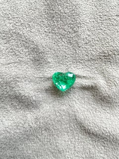 Smaragd kolumbianischen 4,88 Karat Herzschliff Stein für feine Schmuckstücke natürlichen Edelstein