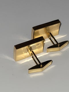 Columbian Emerald and Diamond Cufflink Stud Set 14 karat Gold